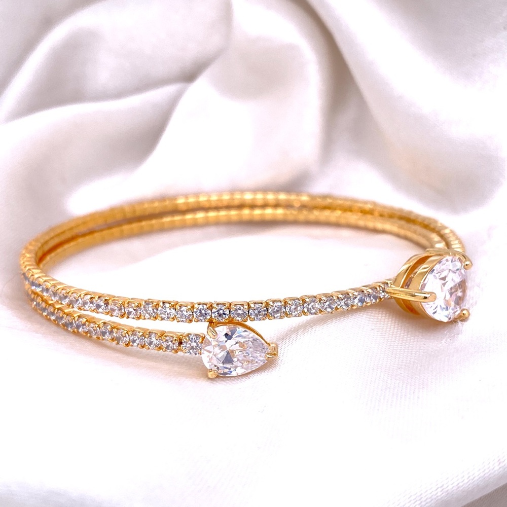 14K Gold Plated Spiral Cuff Bracelet💫
